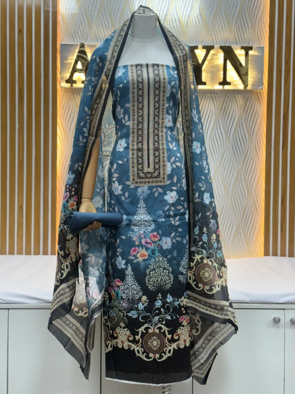 Zam Zam Teal Floral Medallion