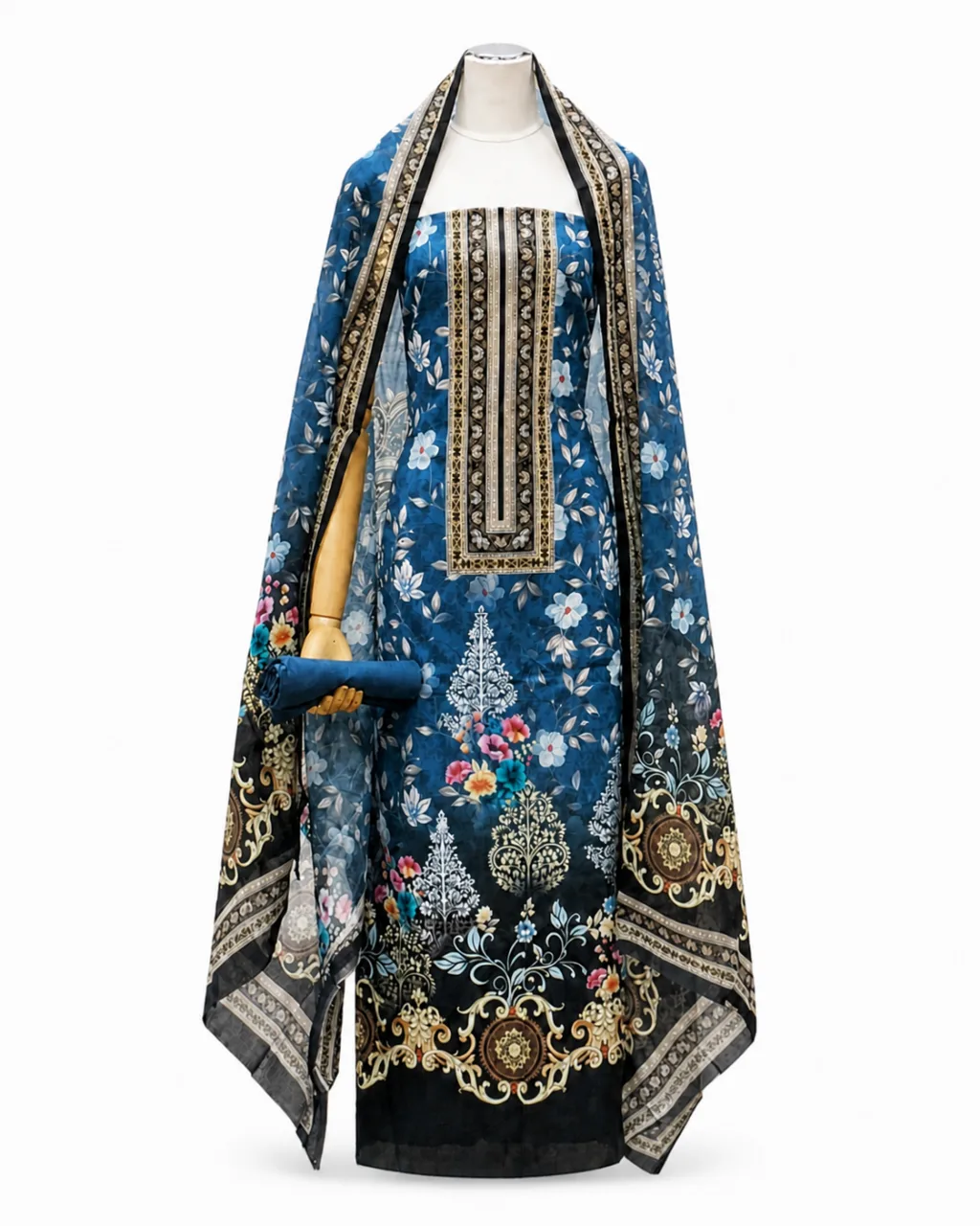 Zam Zam Teal Floral Medallion