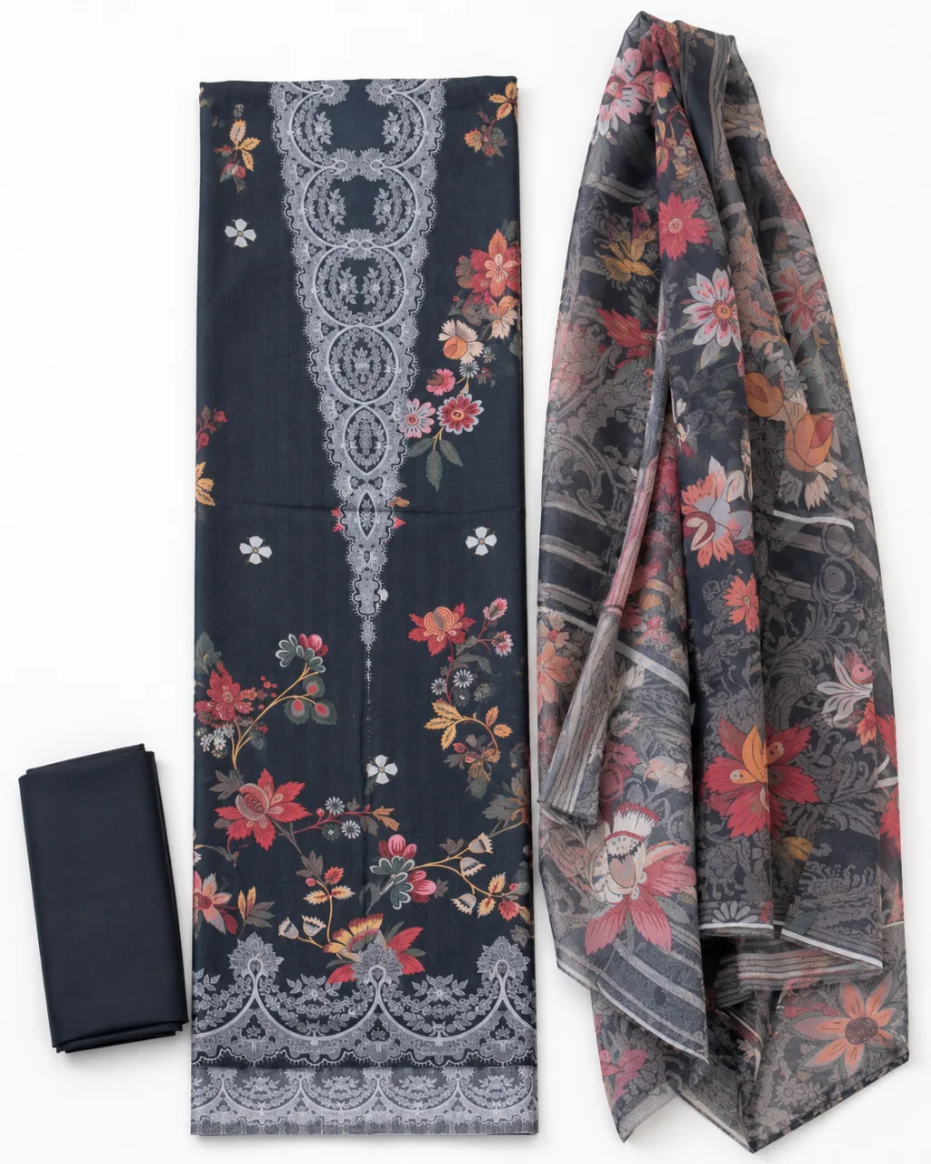 Zam Zam Dark Navy Floral Panel