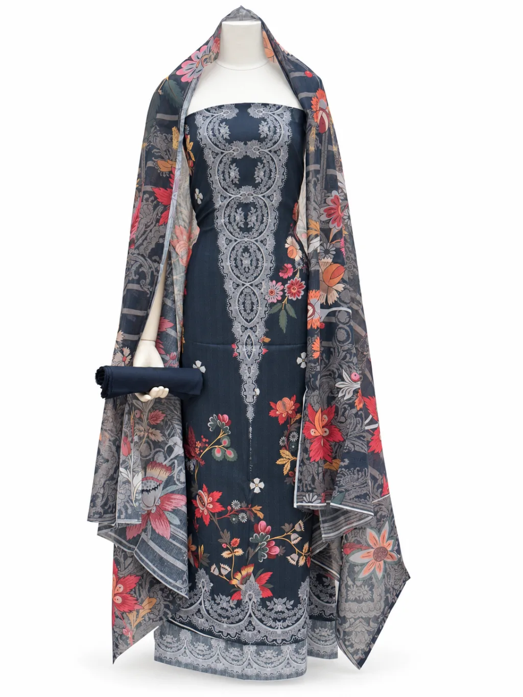 Zam Zam Dark Navy Floral Panel