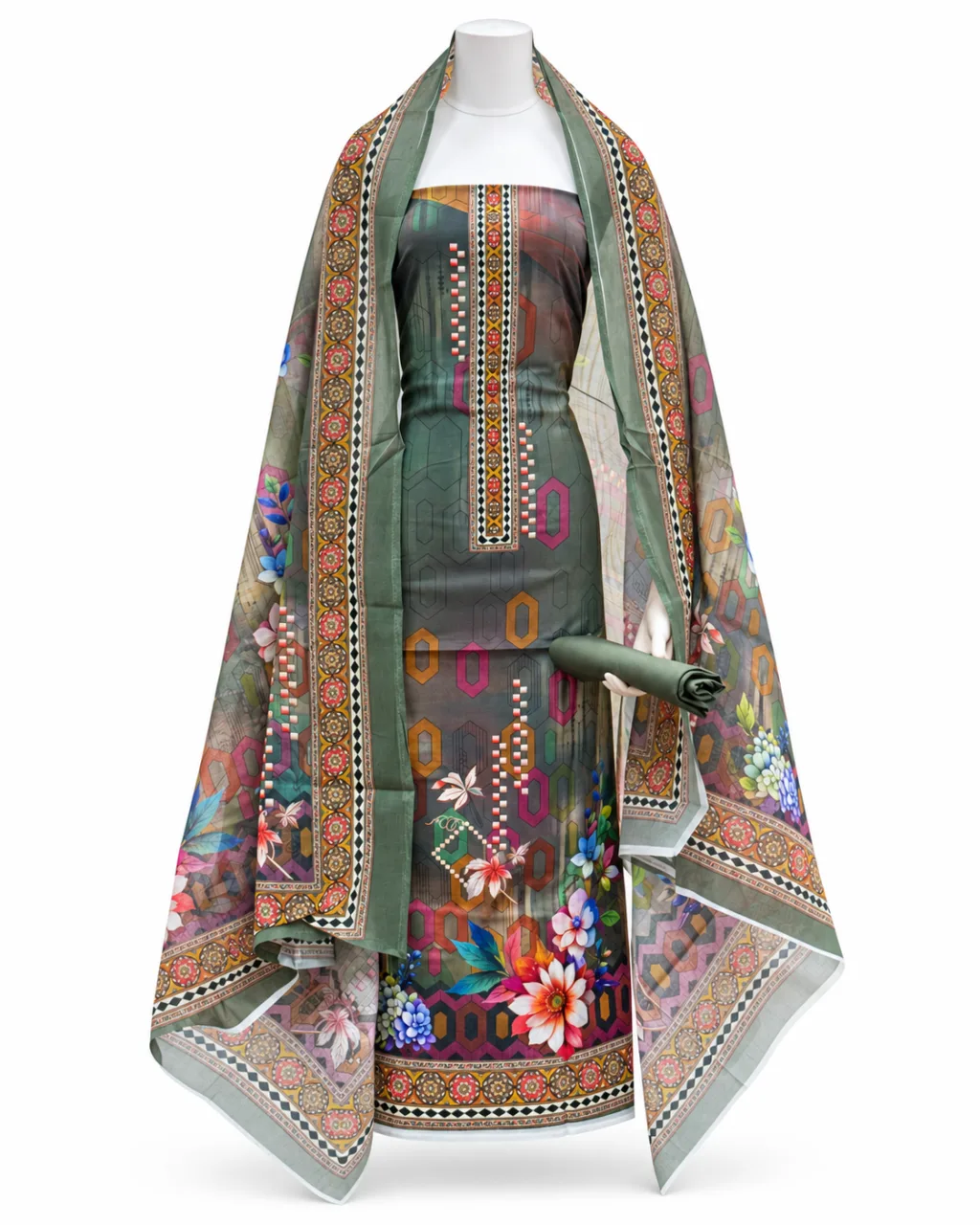 Zam Zam Pixel Neckline Floral