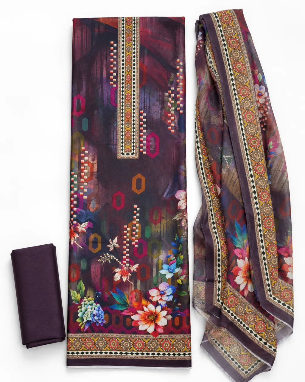 Zam Zam Pixel Neckline Floral
