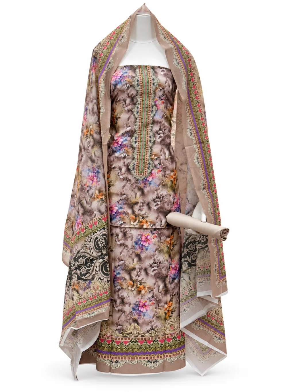 Zam Zam Beige Watercolor Floral