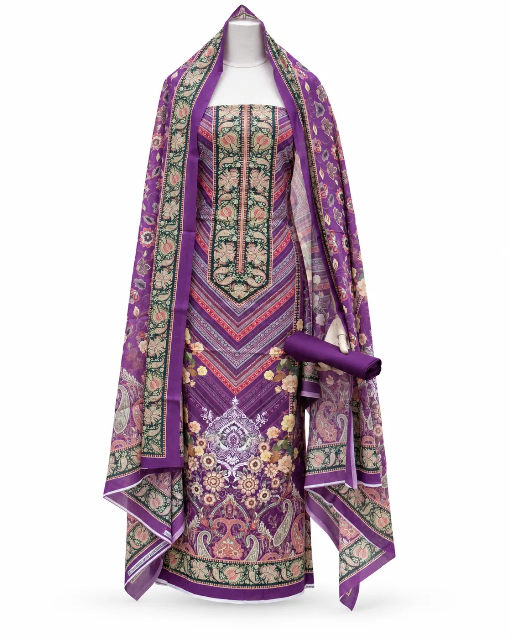Zam Zam Purple Chevron Paisley