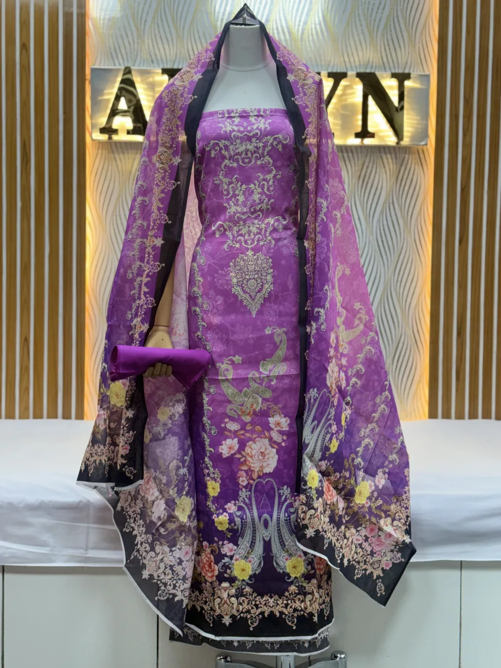 Zam Zam Damask Peacock Floral
