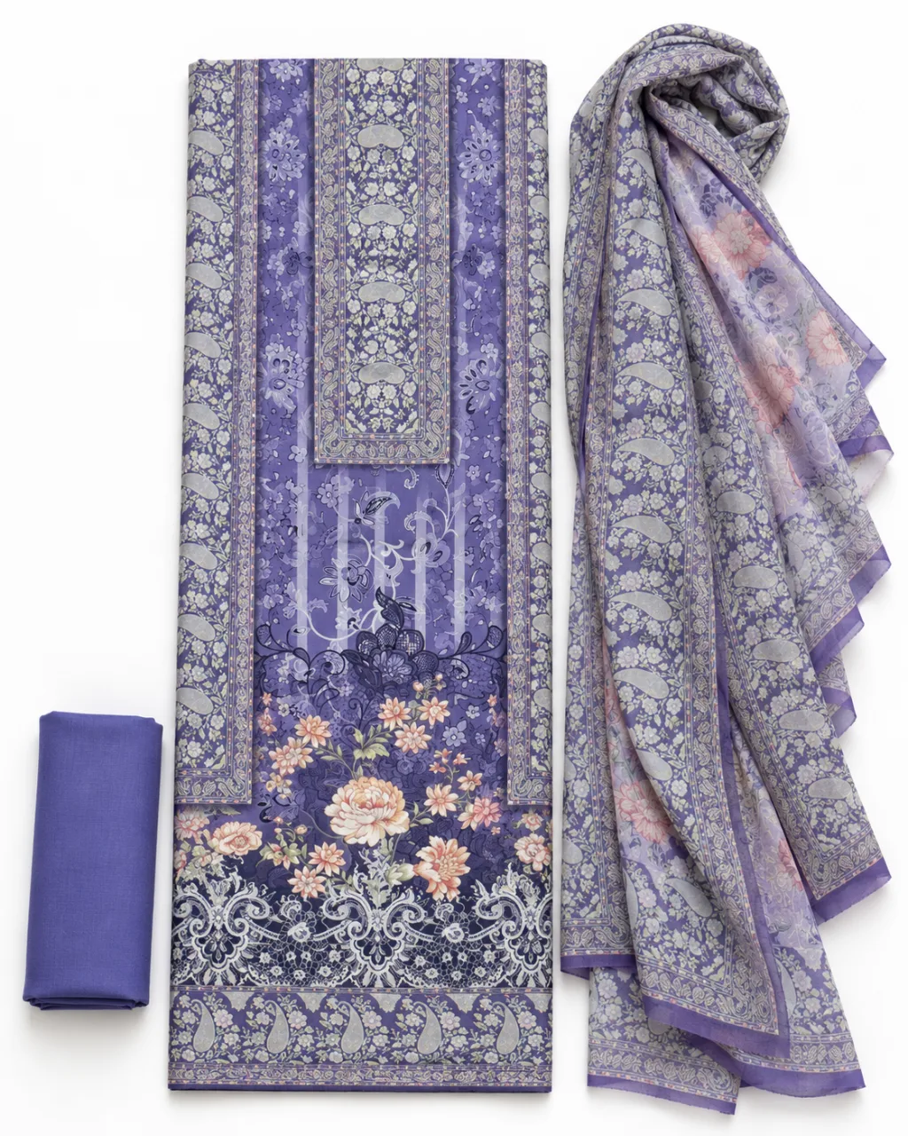 Zam Zam Purple Brocade Floral