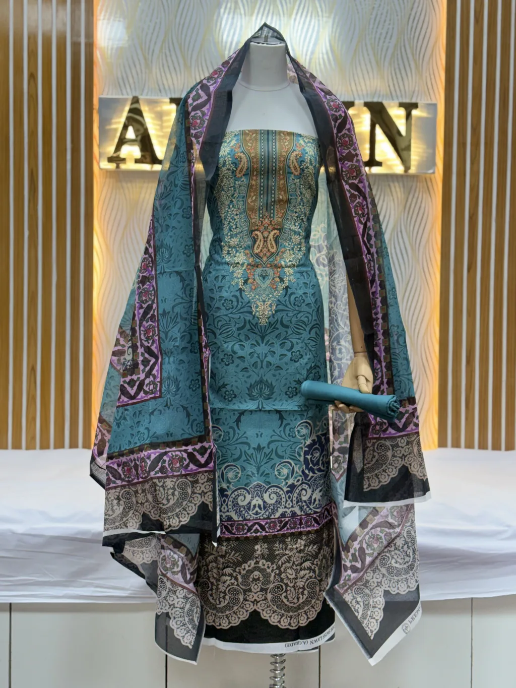 Zam Zam Damask Purple Lace