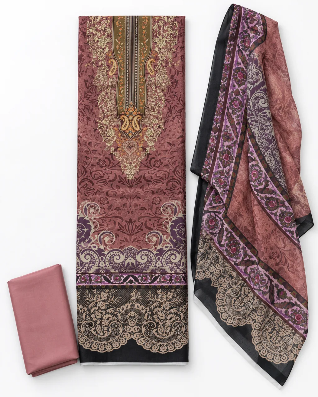 Zam Zam Damask Purple Lace