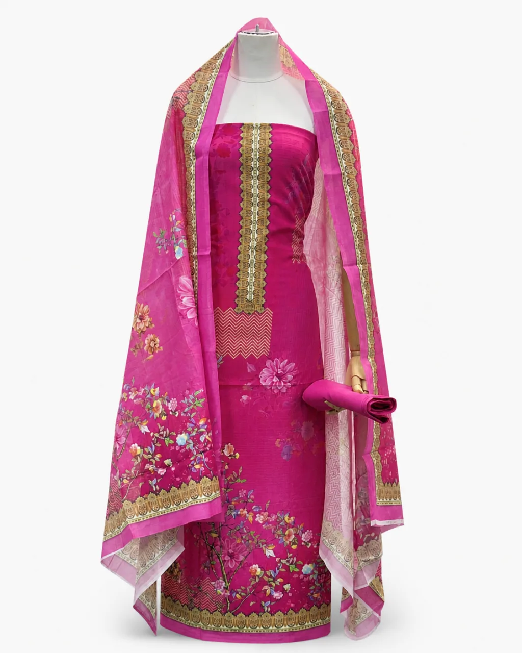 Zam Zam Hot Pink Floral Gold