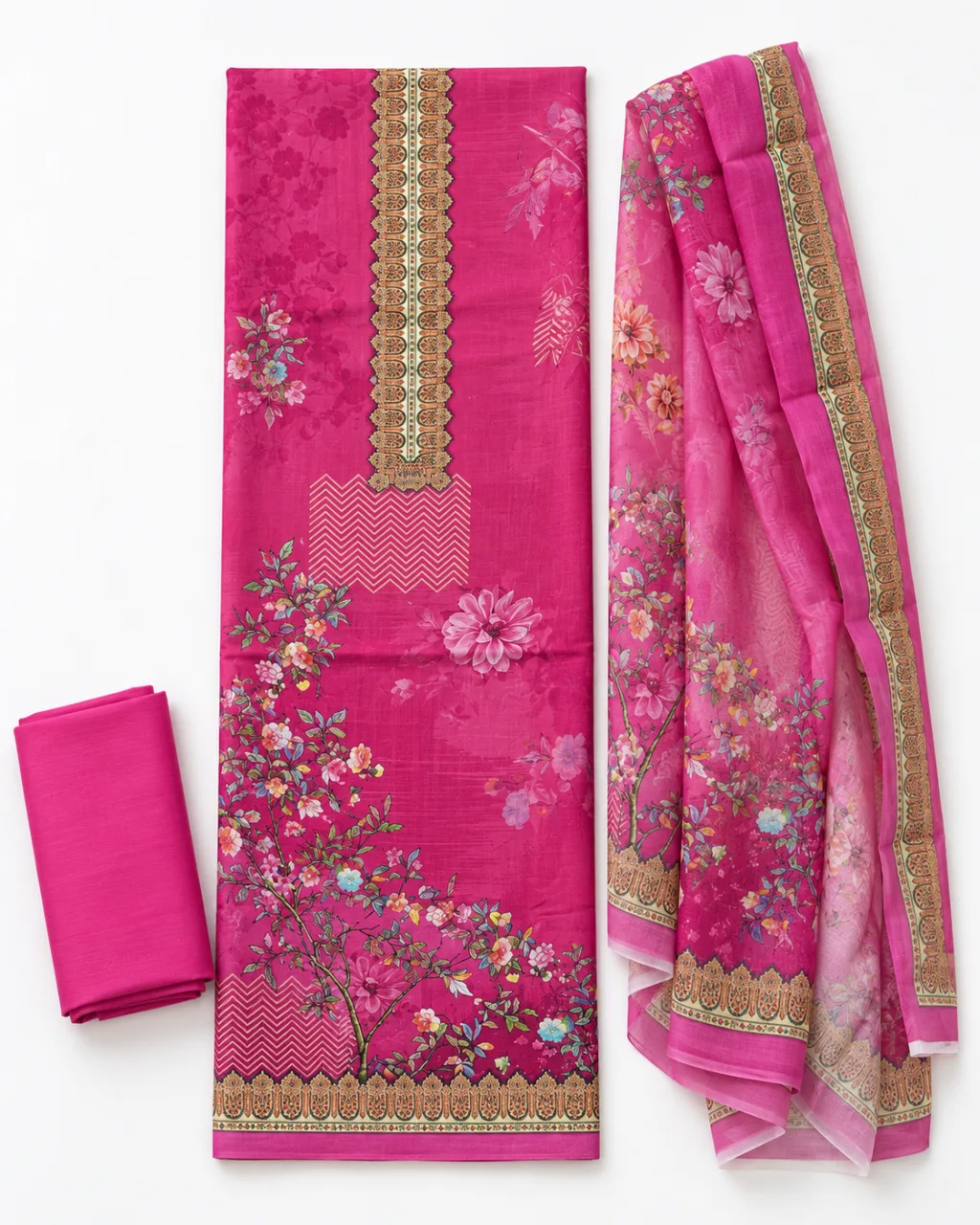 Zam Zam Hot Pink Floral Gold