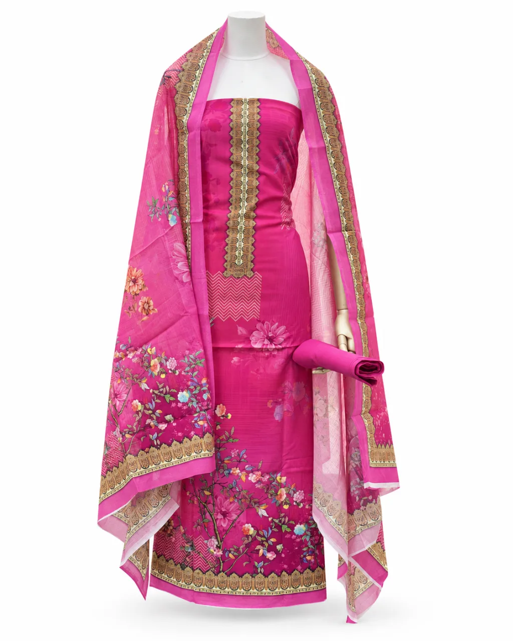 Zam Zam Hot Pink Floral Gold