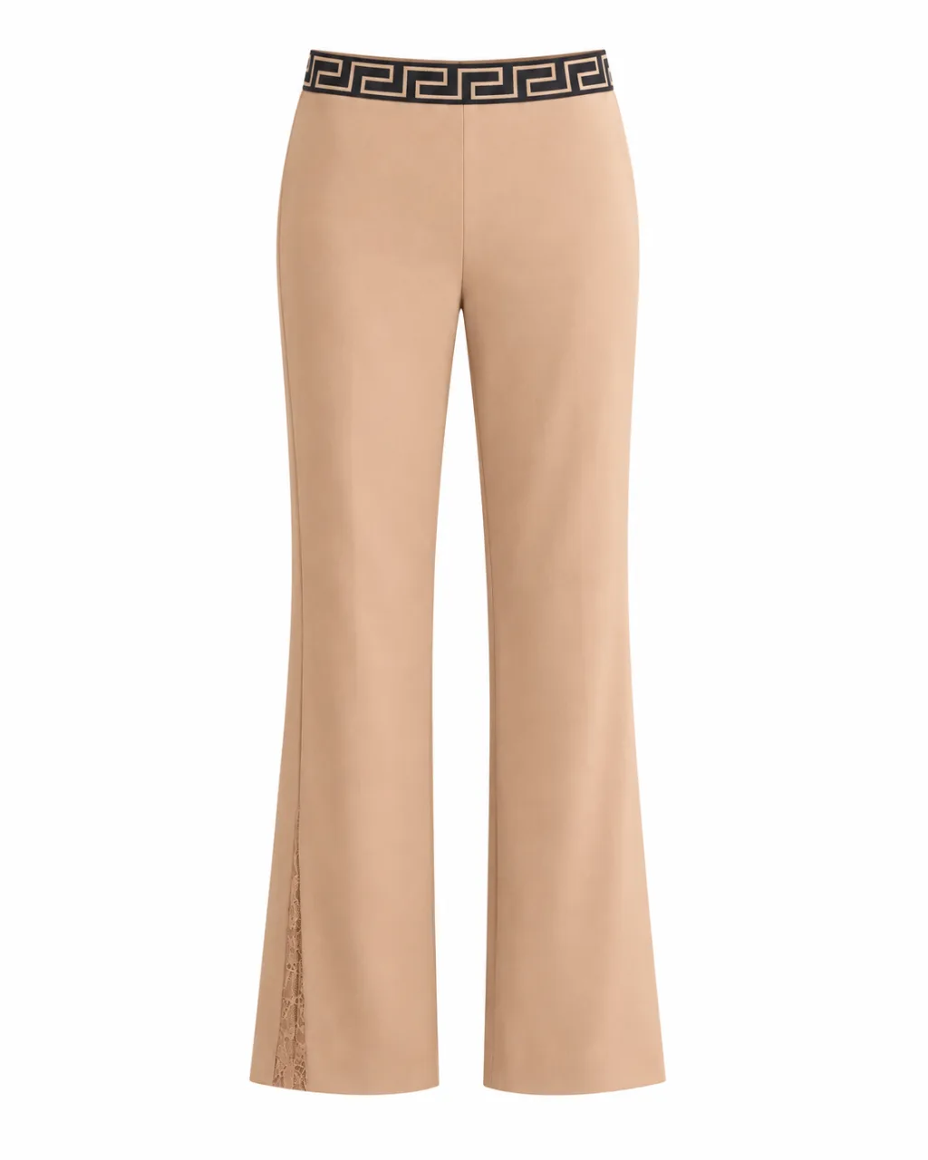Stylish Beige Straight-Leg Trousers