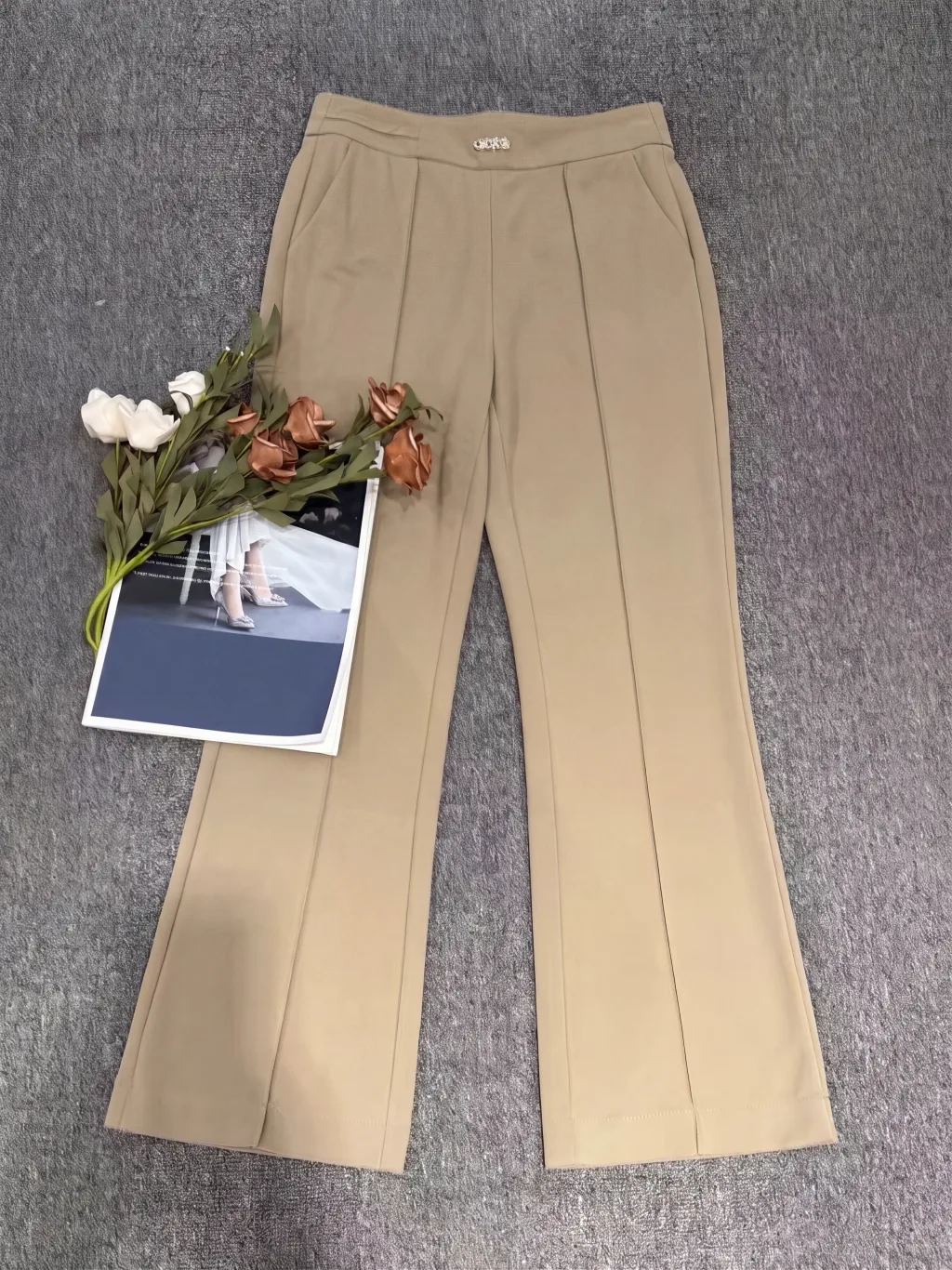 Premium Desert Khaki Tailored Trousers