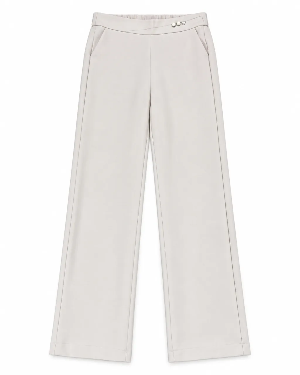 Stylish Light Camel Straight-Leg Trousers