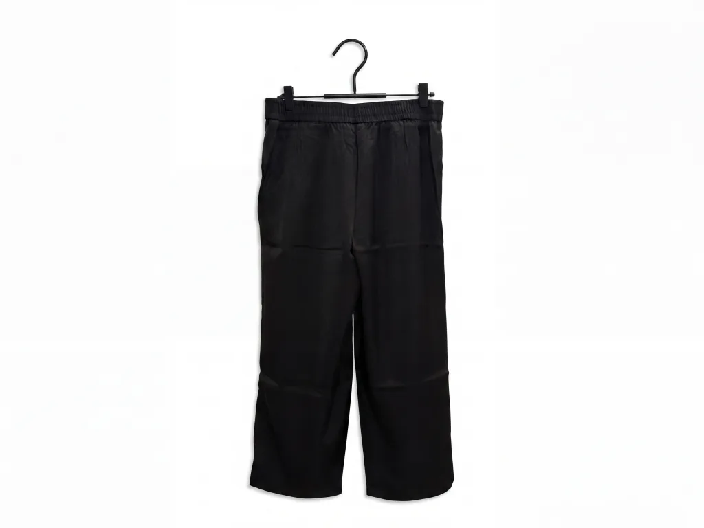 Premium Midnight Black Tailored Trousers