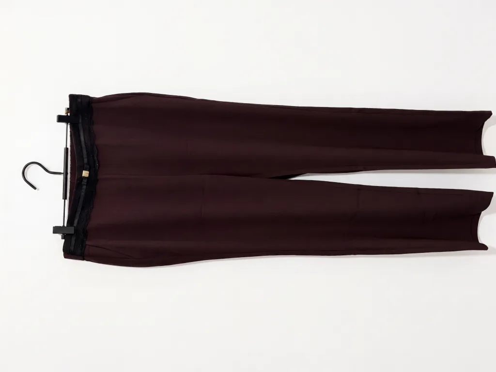Comfort Plum Wine Flare Trousers