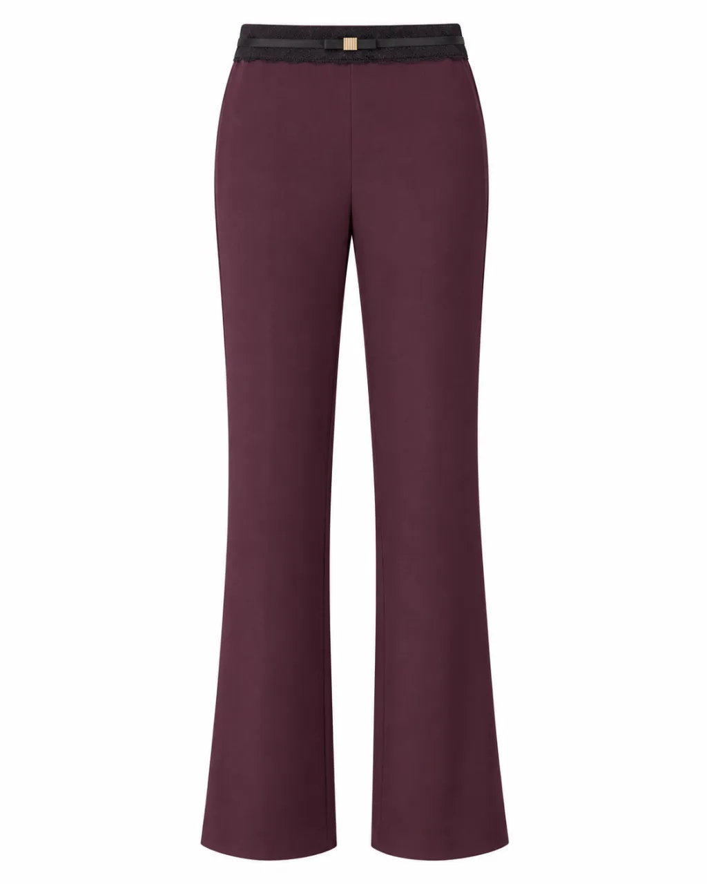 Comfort Plum Wine Flare Trousers