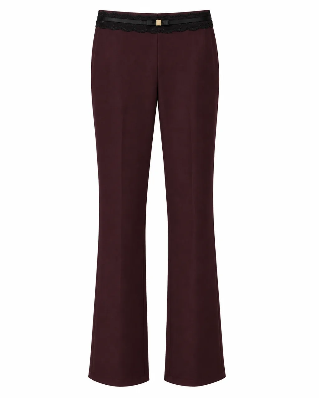 Comfort Plum Wine Flare Trousers