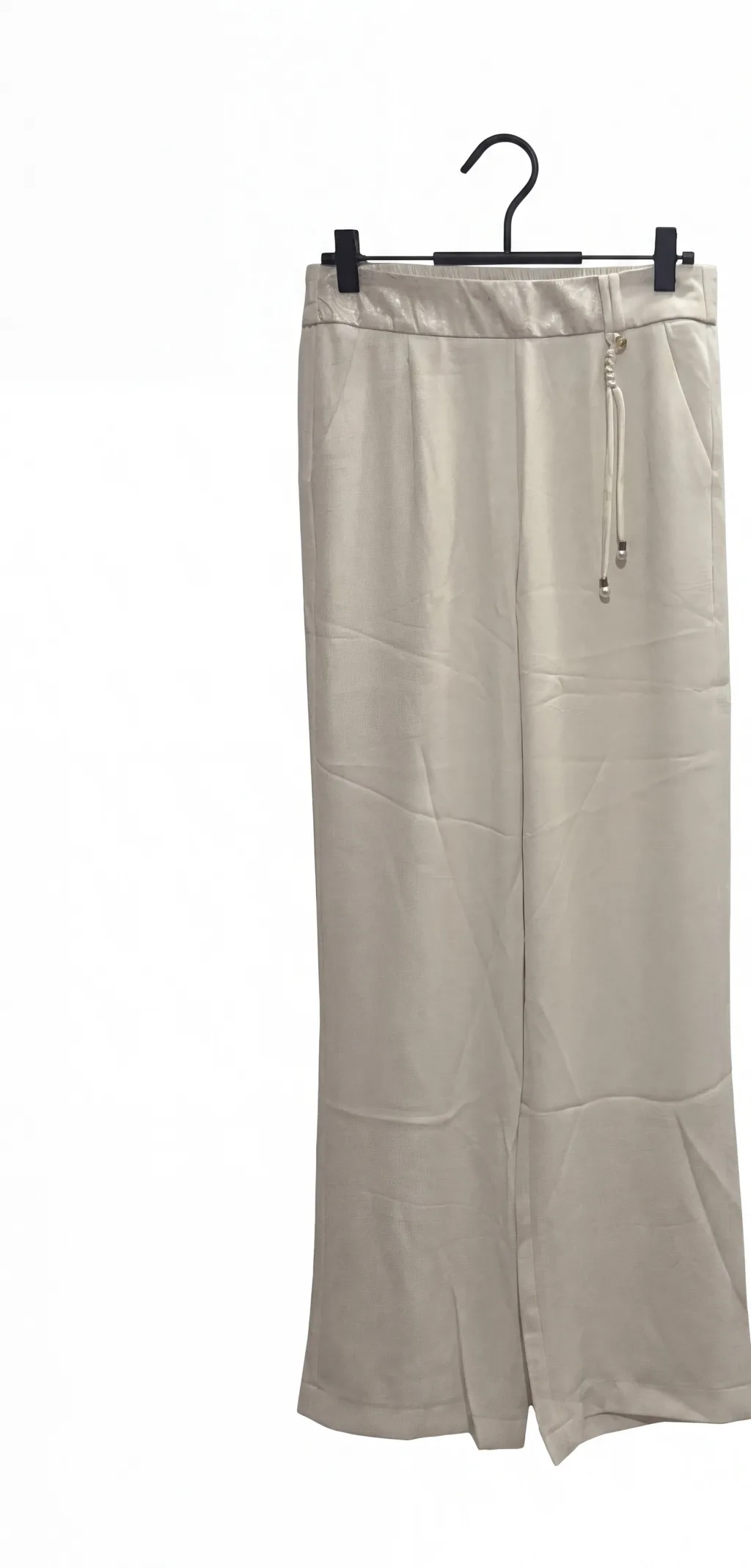 Premium Pearl White Tailored Trousers