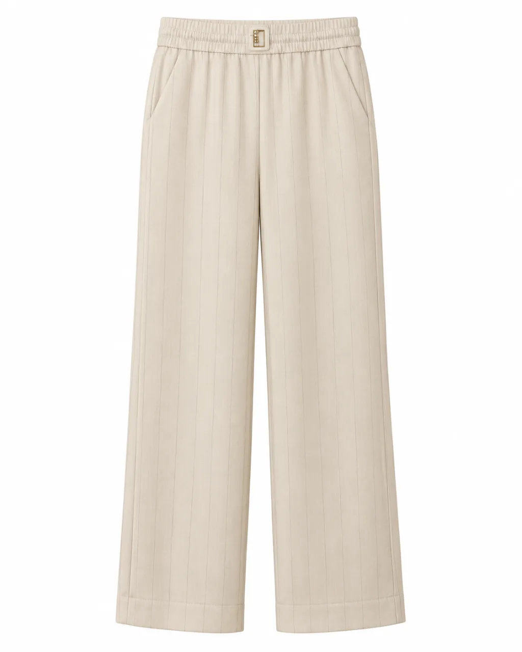 Comfort Off-white/Cream Floor-Length Trousers