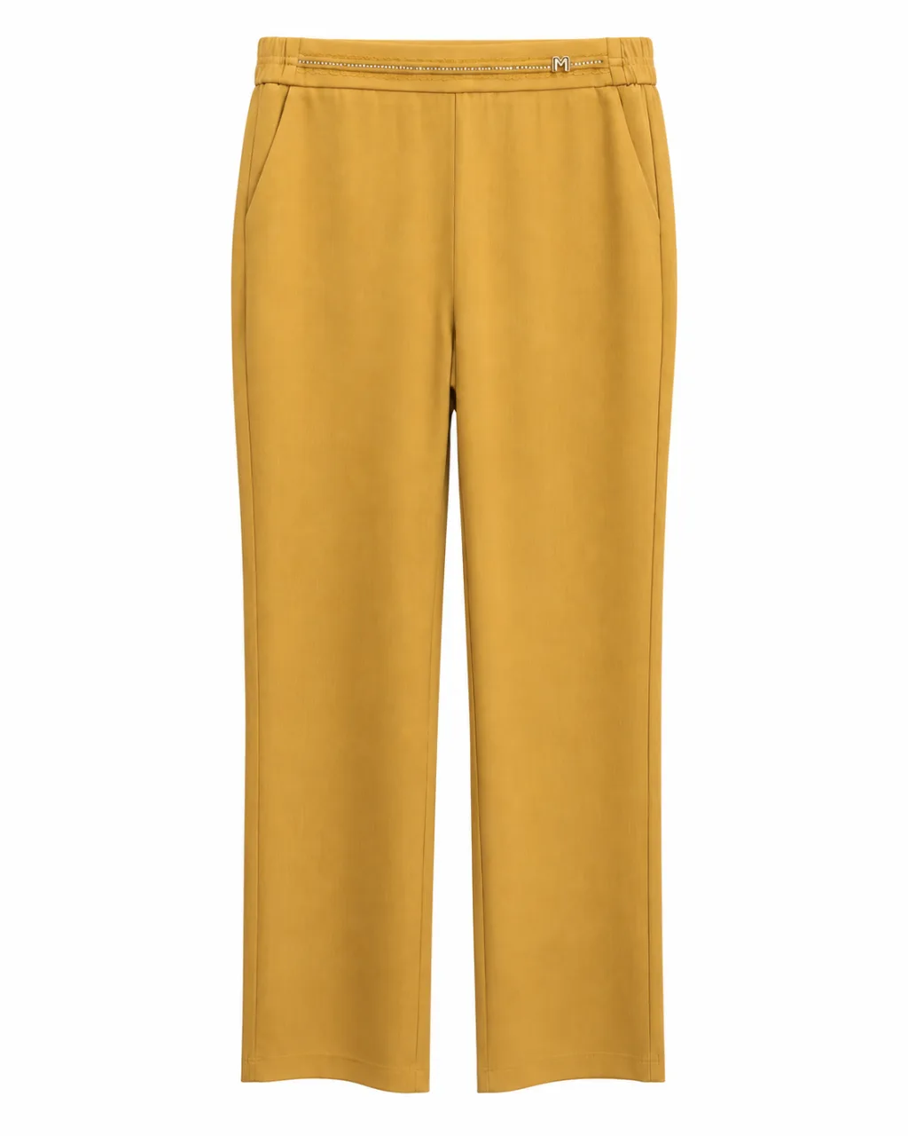 Stylish Beige Apricot Tailored Trousers