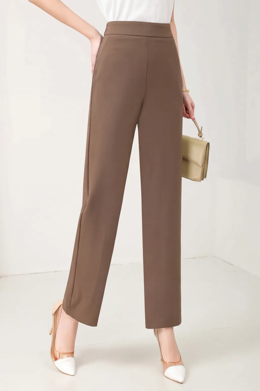 Premium Midnight Black Tailored Trousers