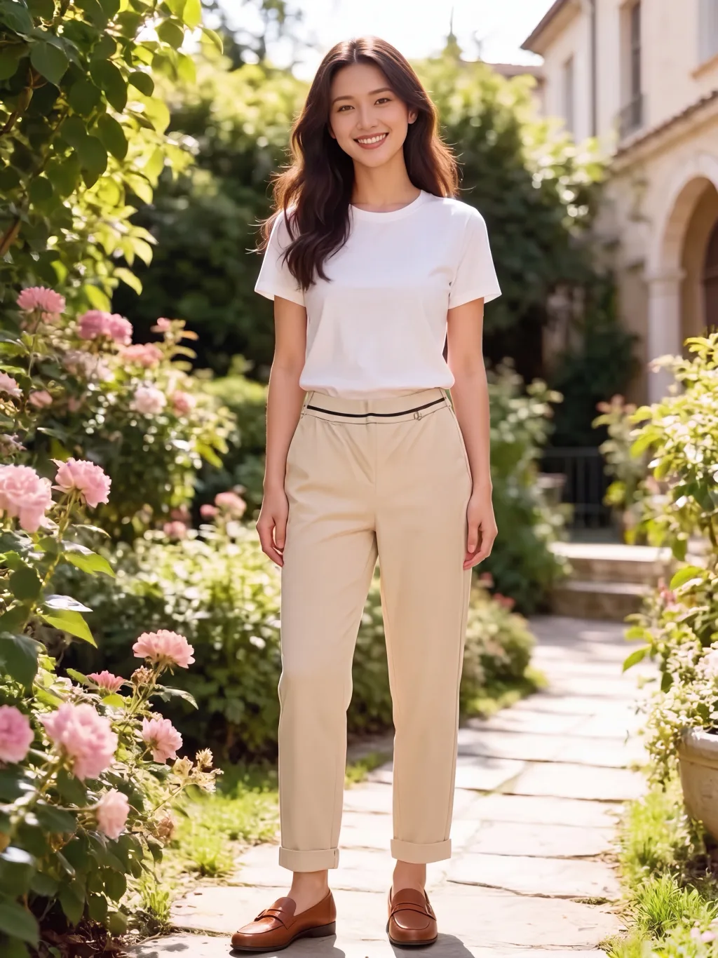 High Quality Ivory Cream Tailored Trousers