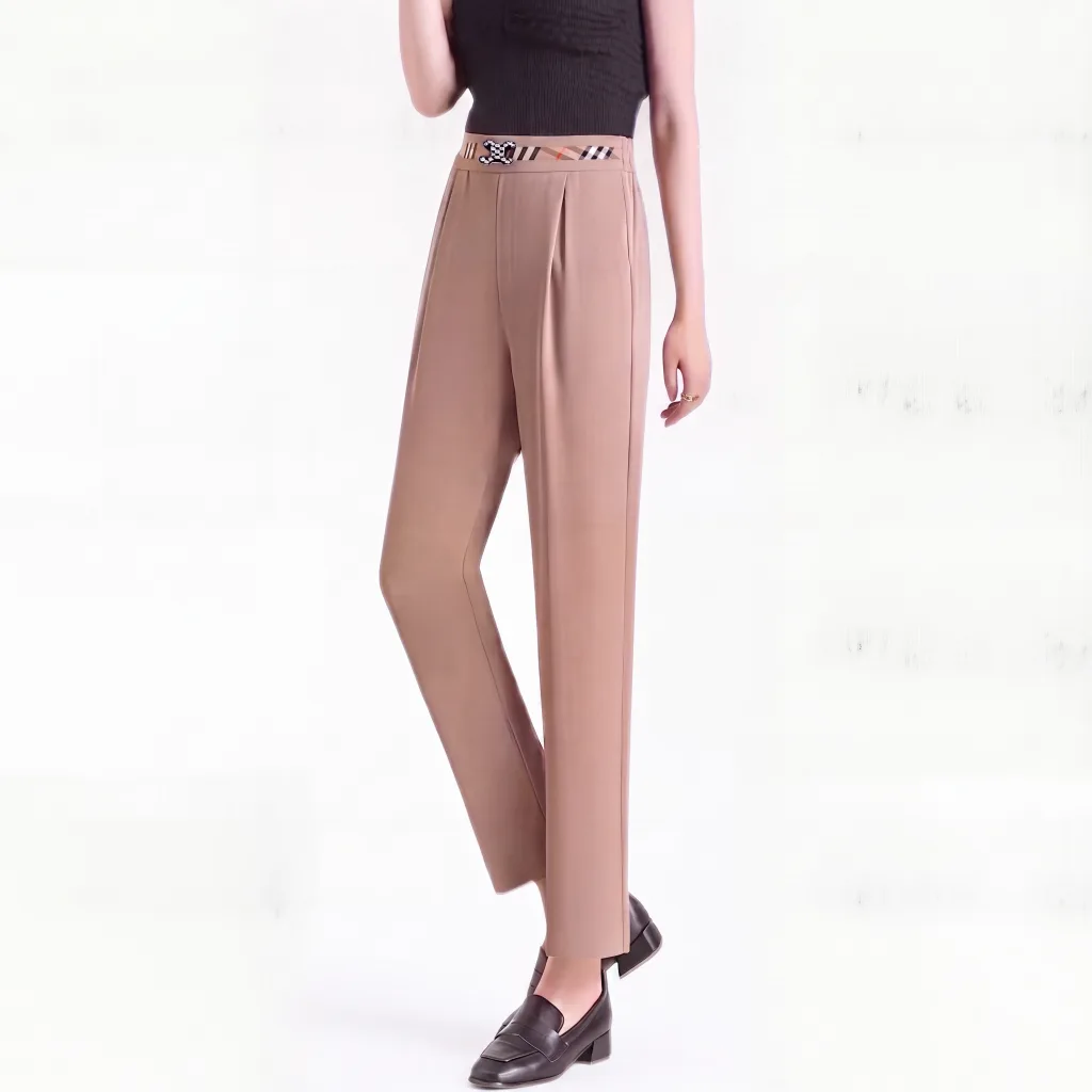 Premium Beige Tailored Trousers