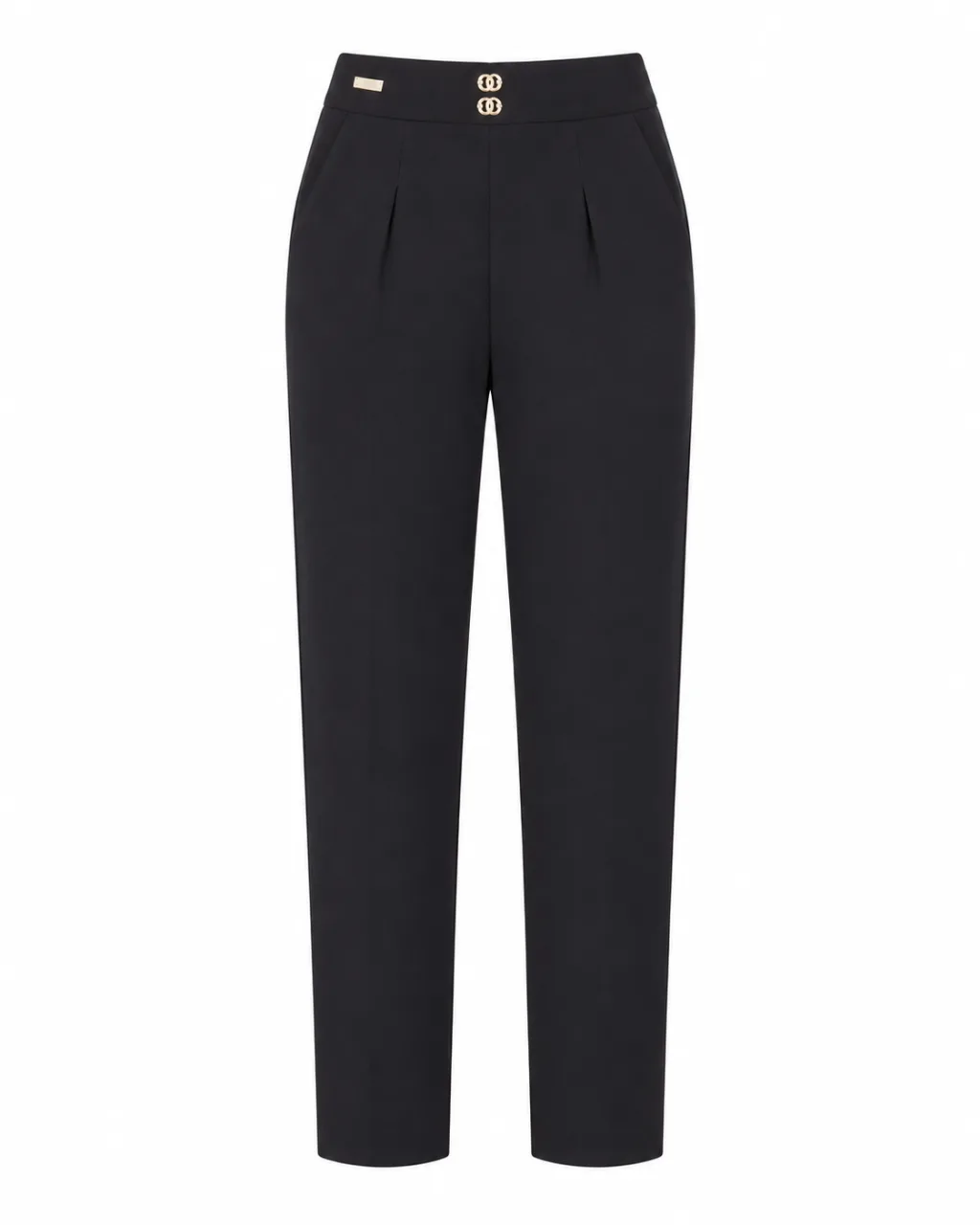 Premium Midnight Black Tailored Trousers