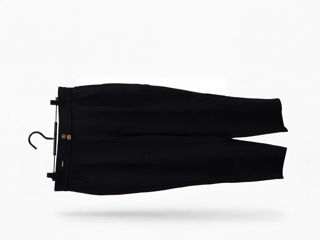 Premium Midnight Black Tailored Trousers