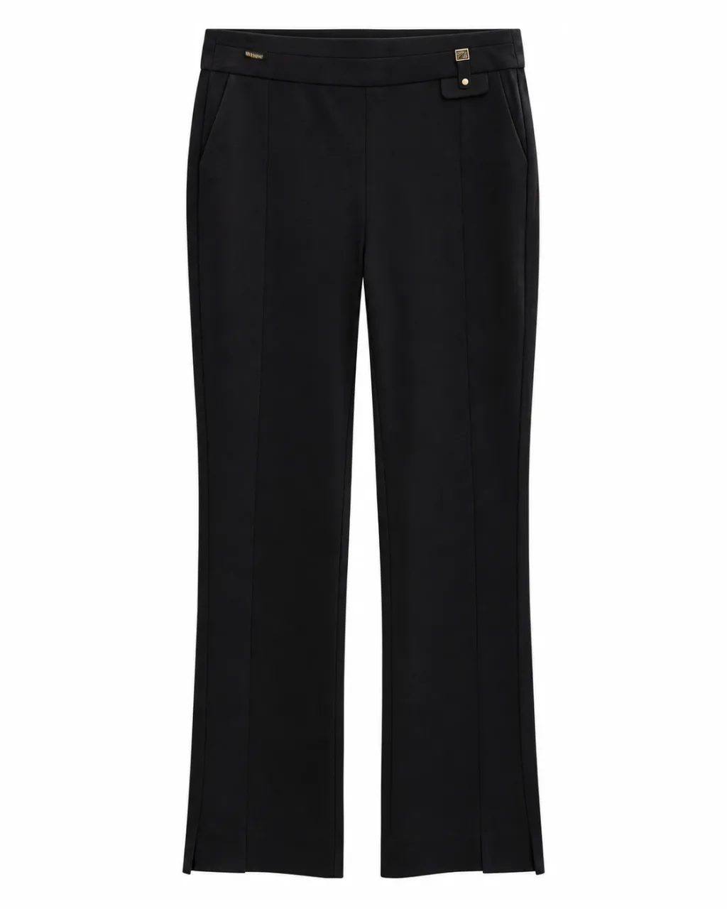 Stylish Midnight Black Tailored Trousers