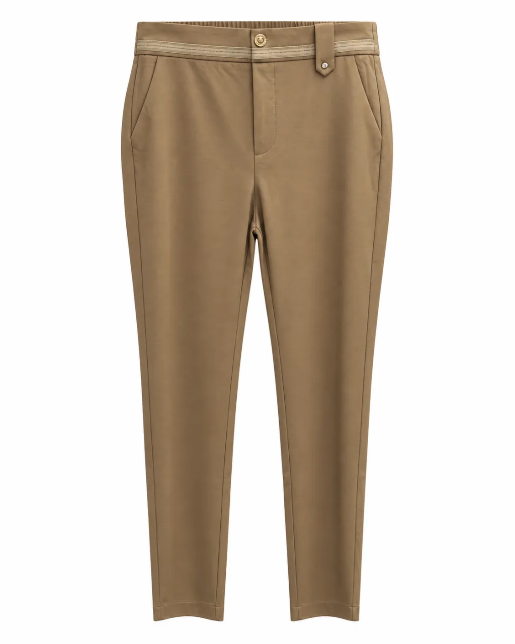 Premium Camel Tan Tailored Trousers