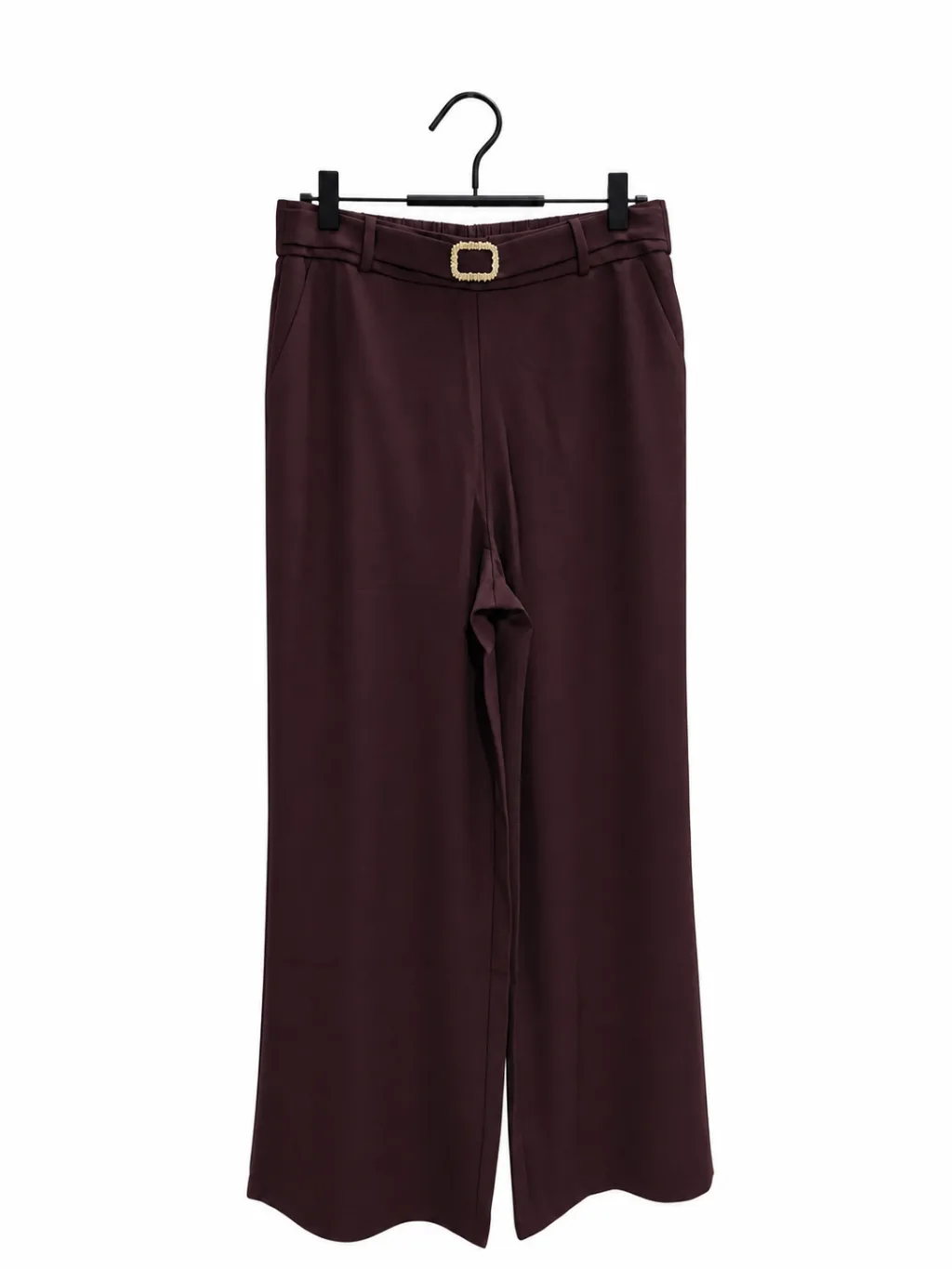 Trend Soft Beige Floor-Length Trousers