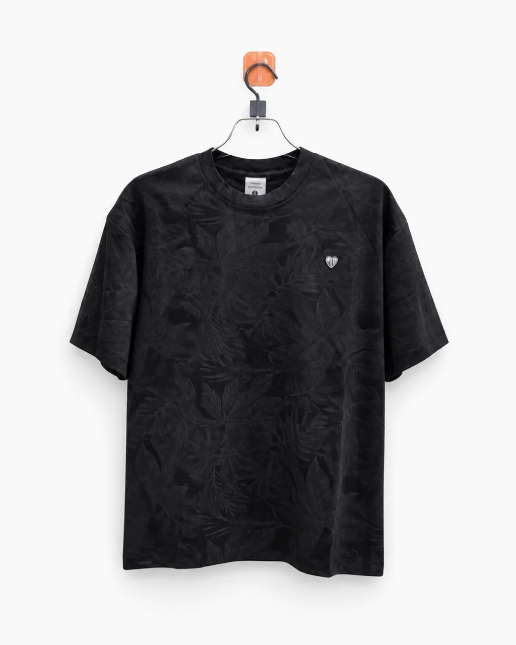 Men's Leaf Print Jacquard T-Shirt - Style 2667
