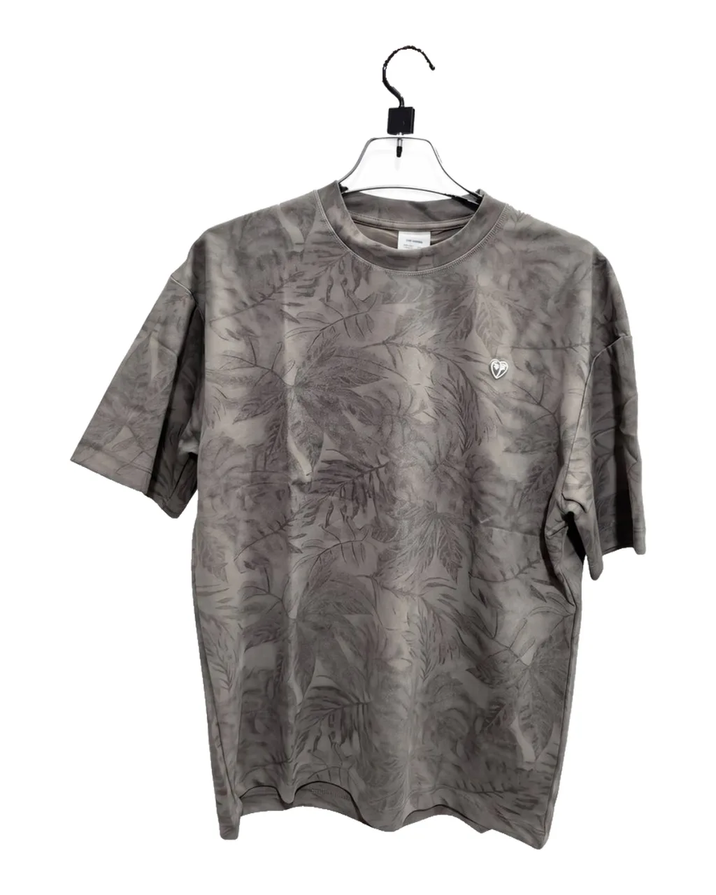 Men's Leaf Print Jacquard T-Shirt - Style 2667