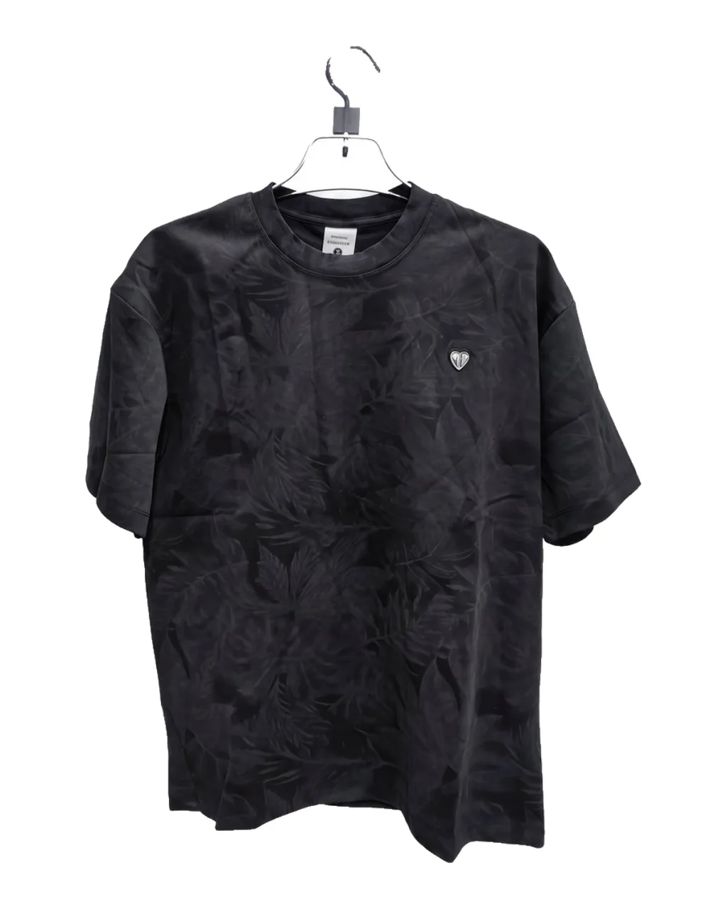 Men's Leaf Print Jacquard T-Shirt - Style 2667