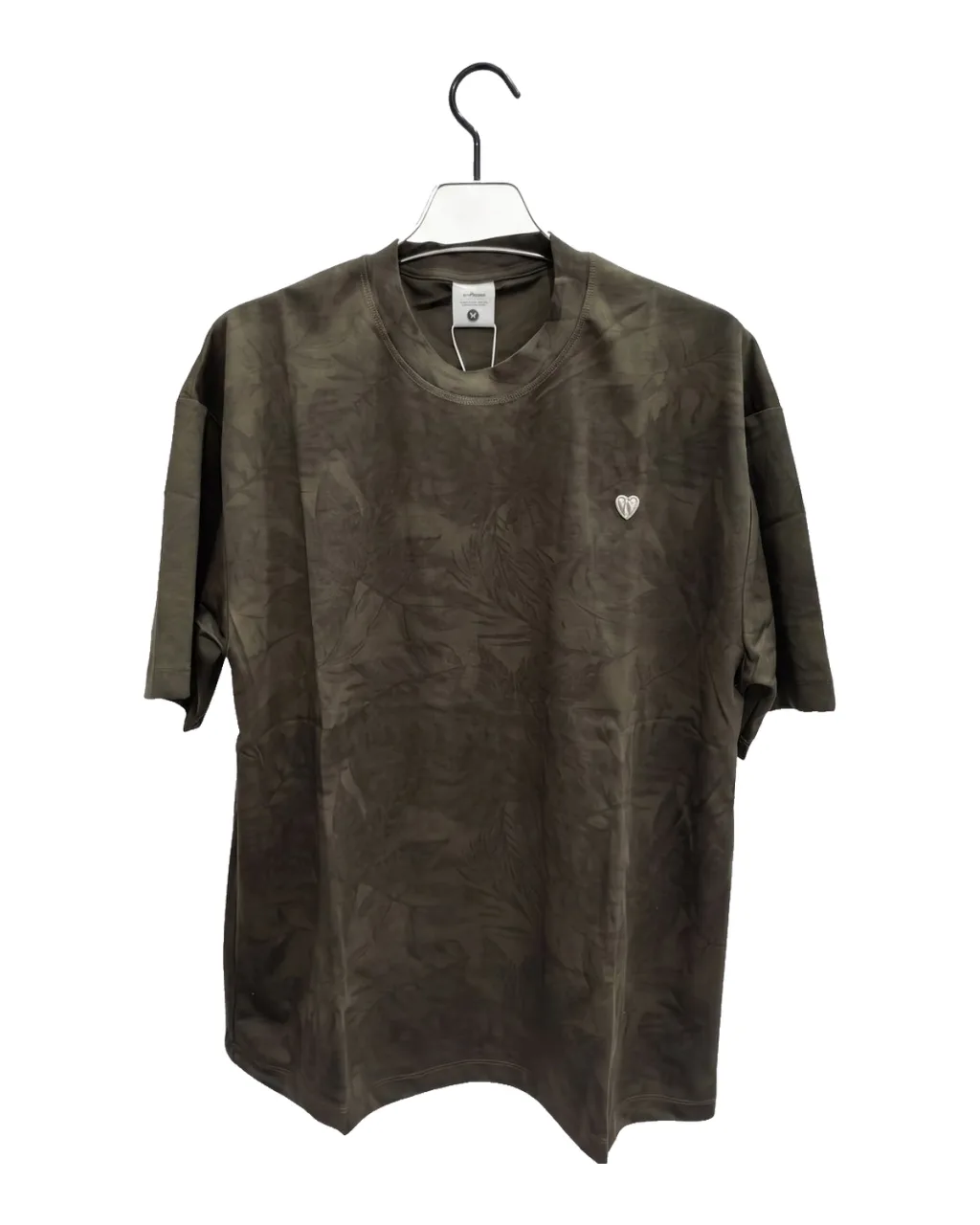 Men's Leaf Print Jacquard T-Shirt - Style 2667