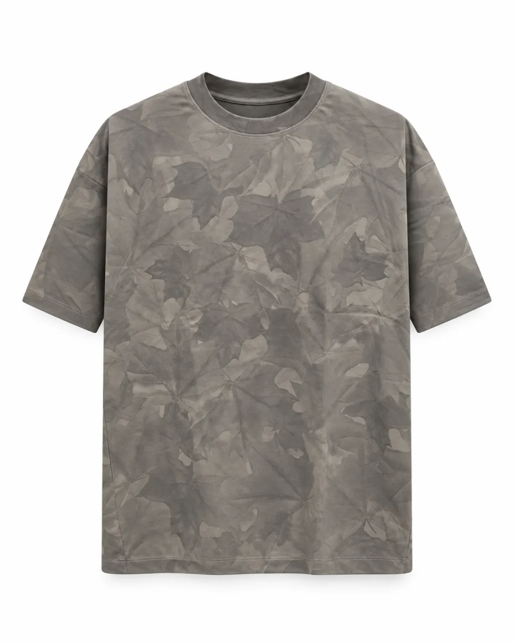 Men's Leaf Print Short Sleeve T-Shirt - Style 2669