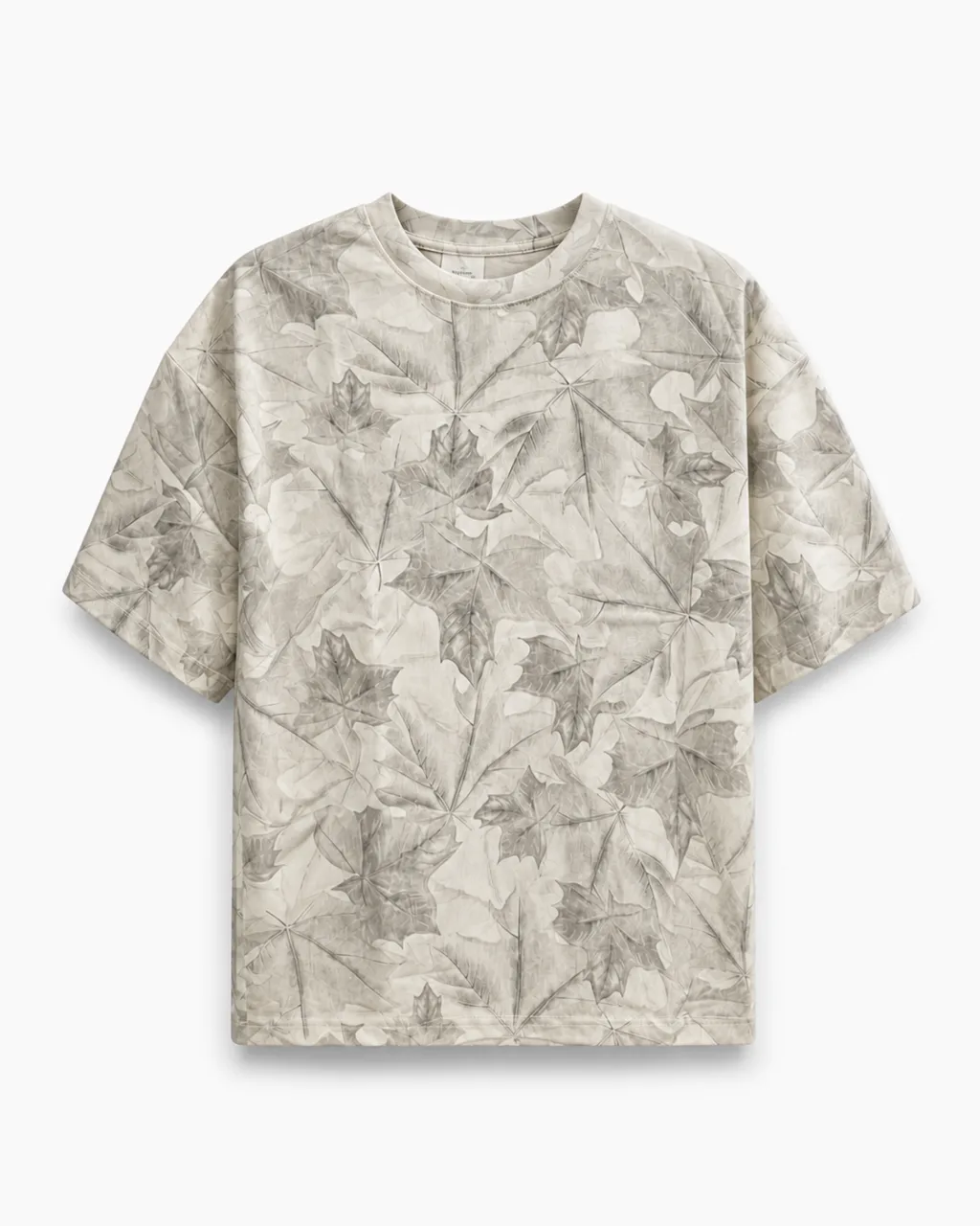 Men's Leaf Print Short Sleeve T-Shirt - Style 2669