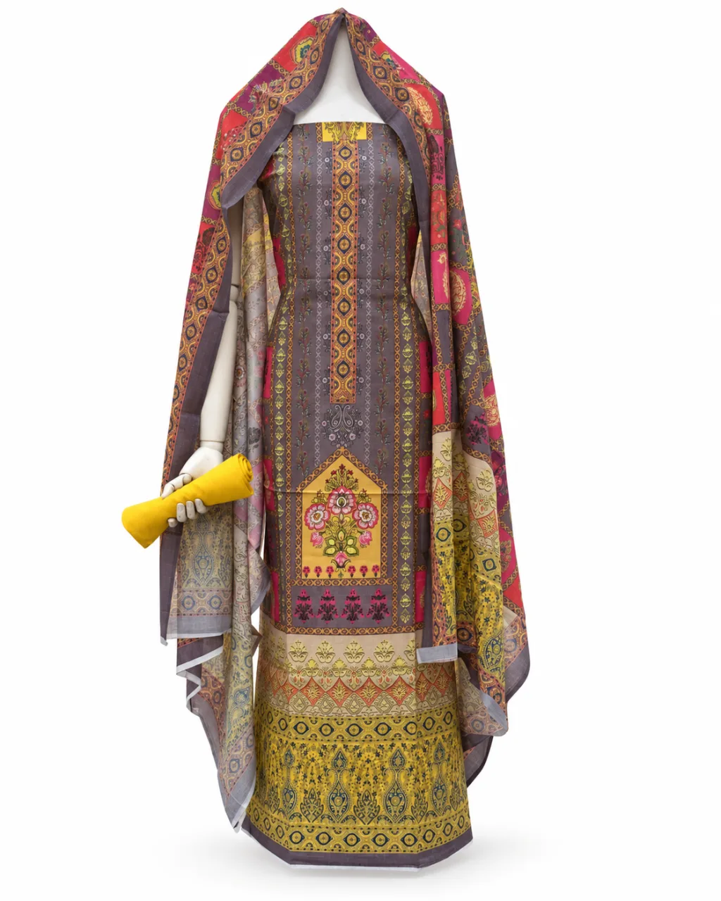 Zam Zam Brown Geometric Tribal Yellow