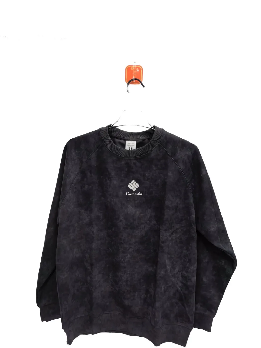 Men's Black Leaf Print Crewneck Sweatshirt