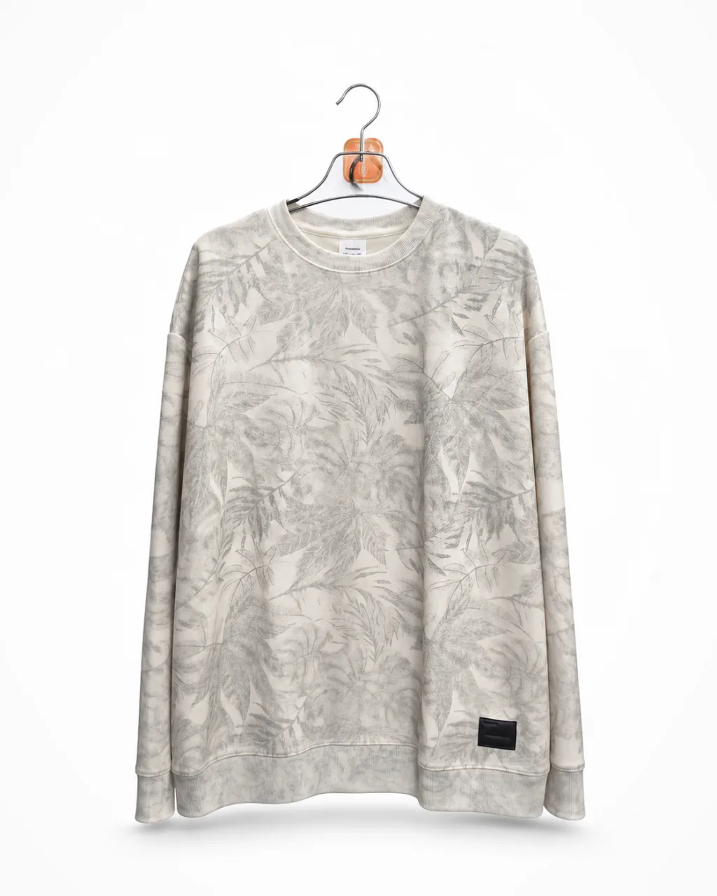 Men's Leaf Print Crewneck Sweatshirt - Style 77003