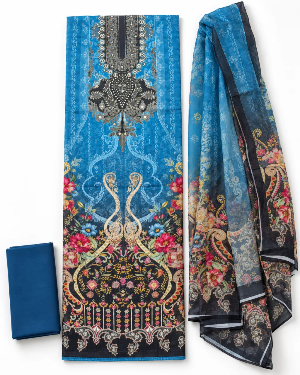 Zam Zam Blue Swan Ornate Multicolor