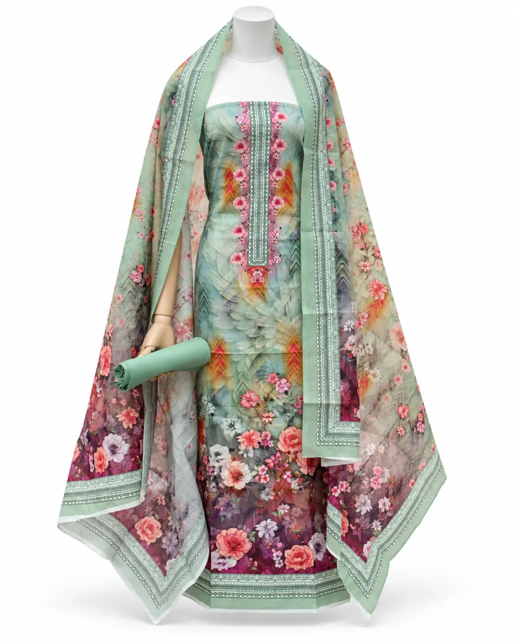 Zam Zam Mint Green Rose Garden Gradient