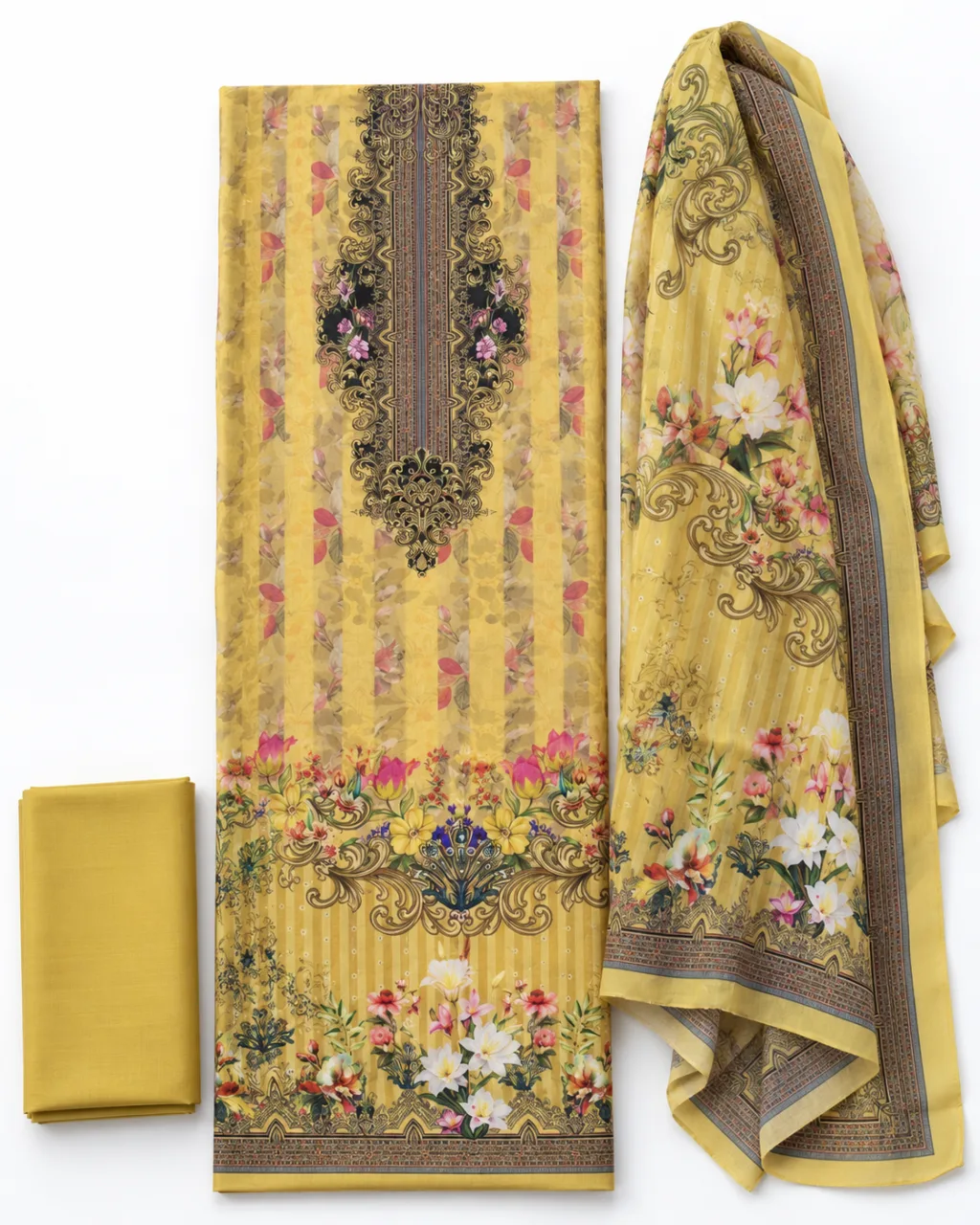 Zam Zam Golden Floral Striped
