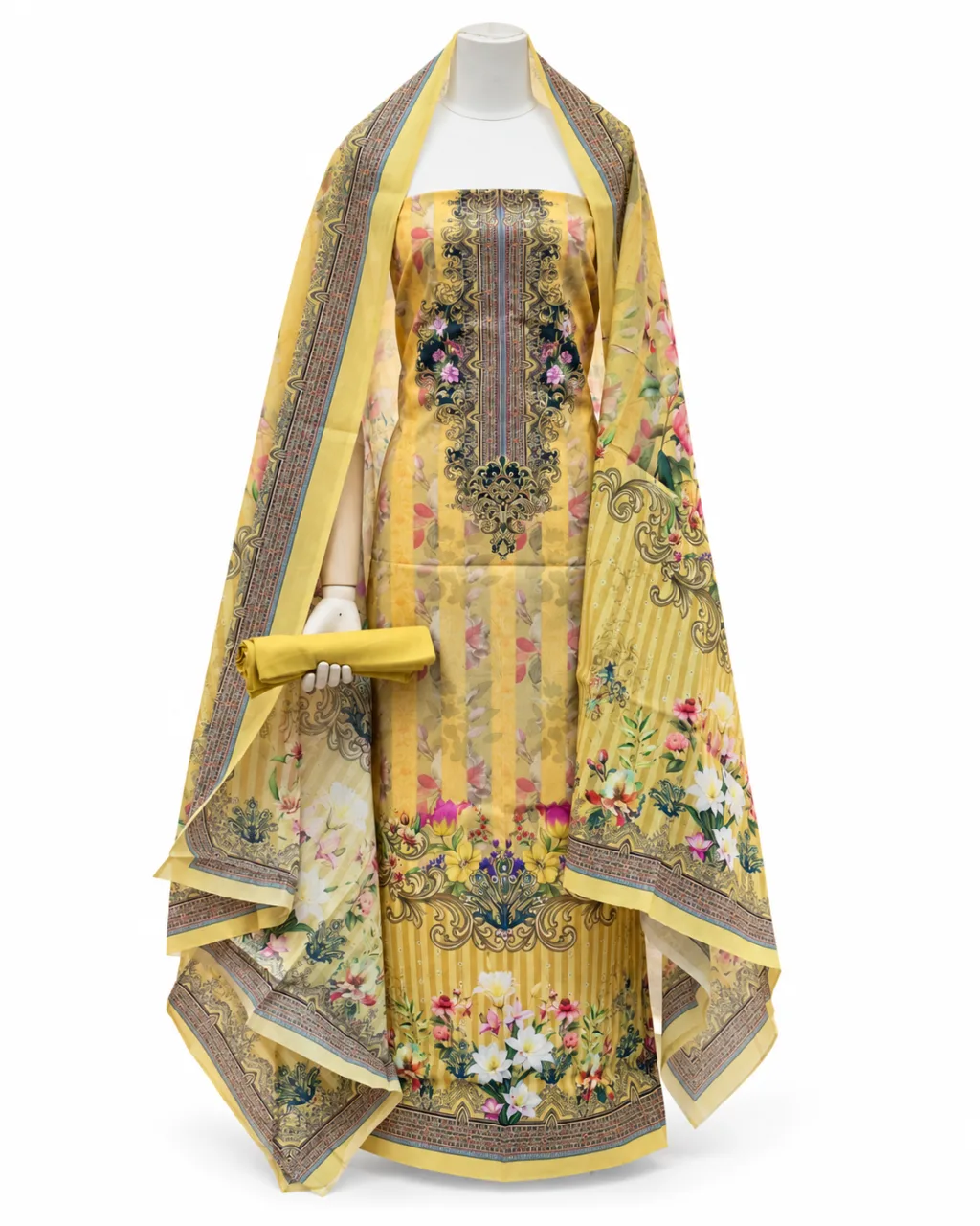Zam Zam Golden Floral Striped