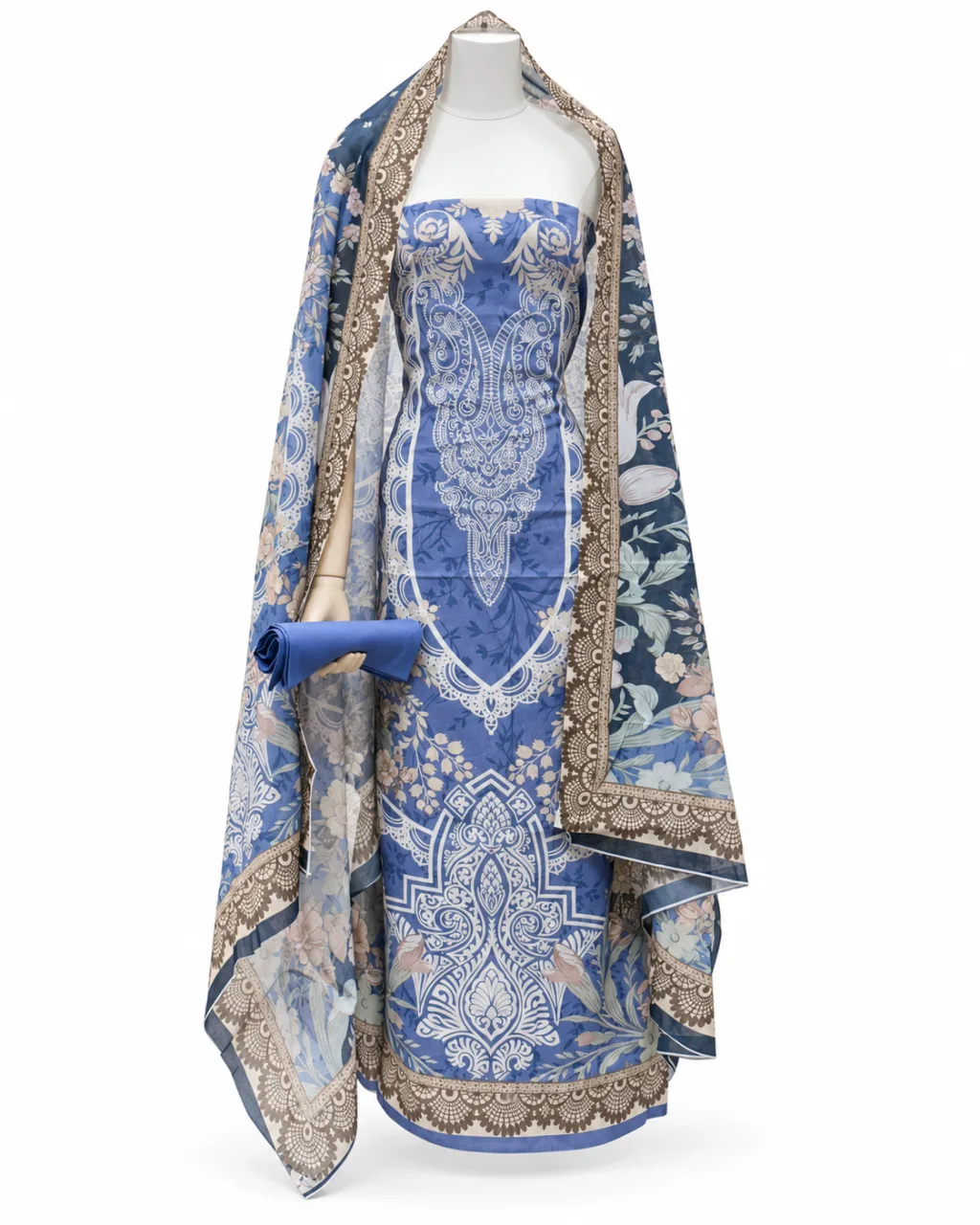 Zam Zam Periwinkle Damask Paisley