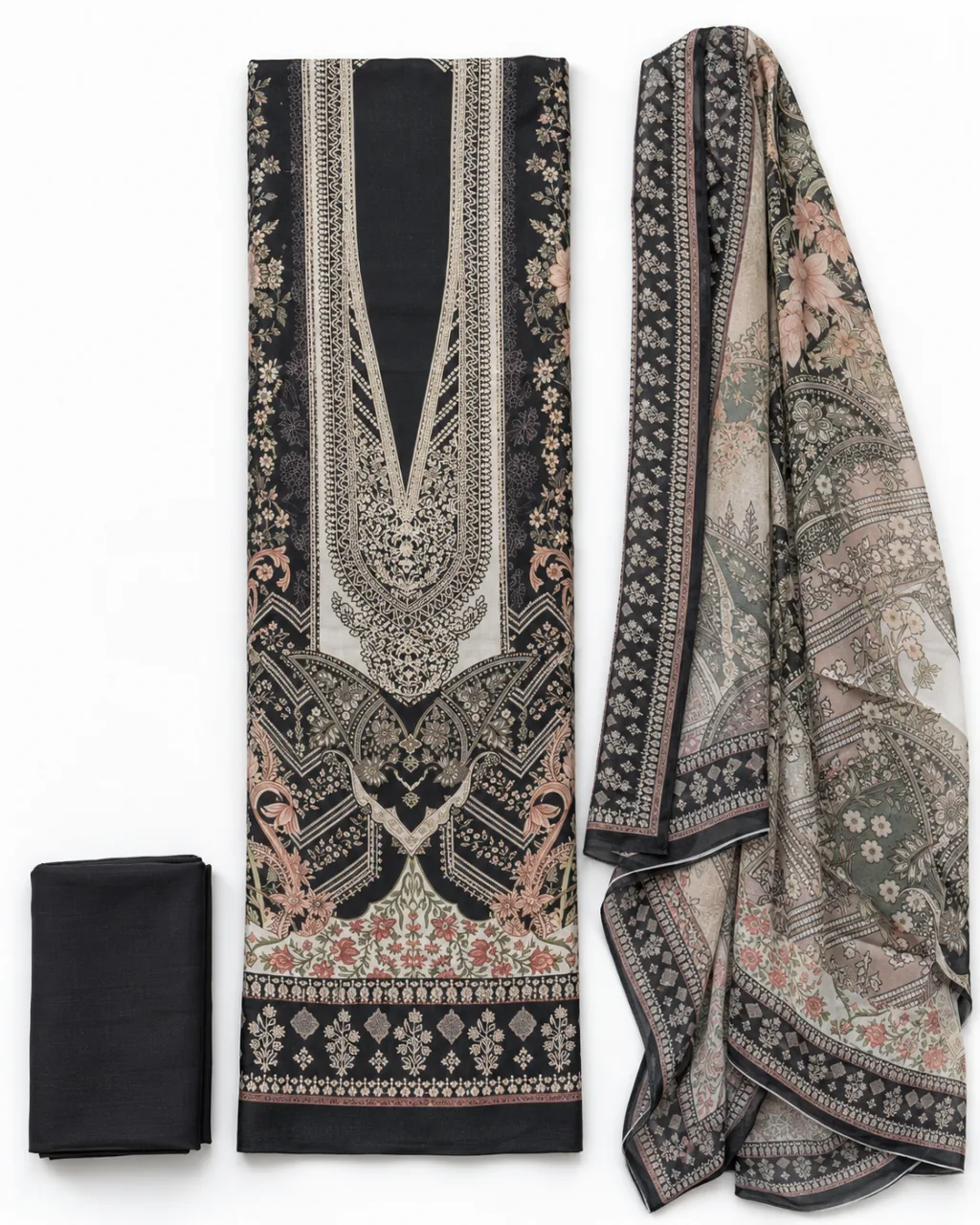 Zam Zam Black Ornate Intricate Lace