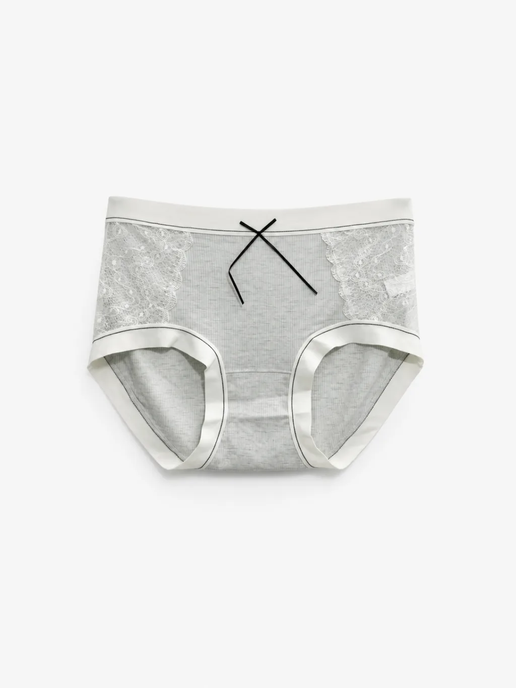 Women's Lace-Panel Ribbed Panty - Style 6773