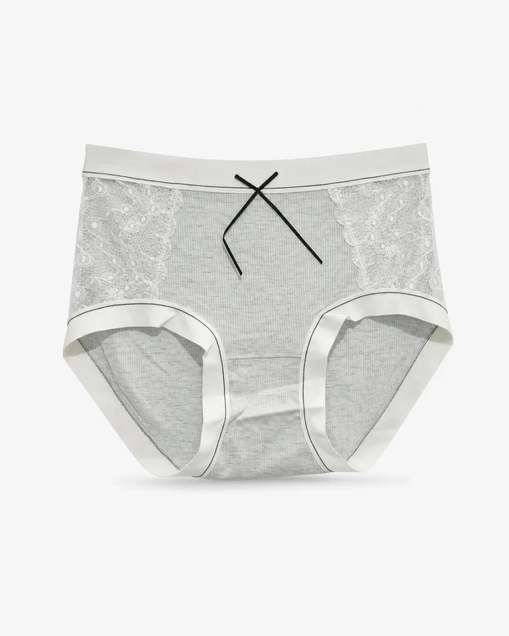 Women's Lace-Panel Ribbed Panty - Style 6773